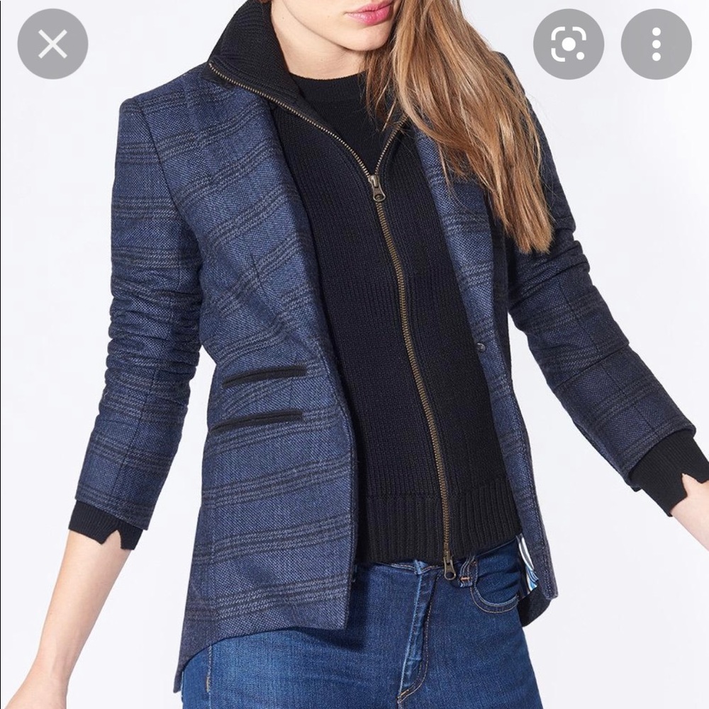 Veronica Beard Gia blue tweed jacket blazer, size 6